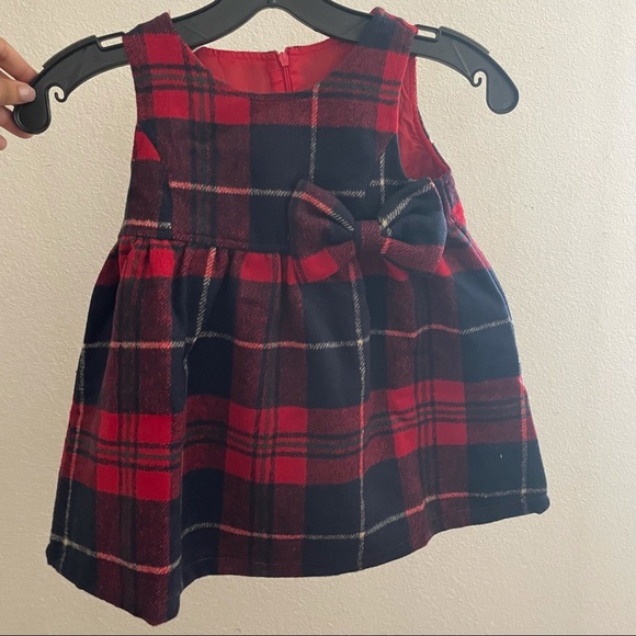Girls Wool Plaid Print Sleeveless Dress Jumper ⭐️ - Picture 1 of 7